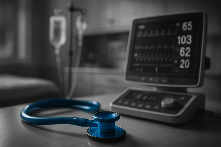 Medical monitor and equipment in a clinical setting