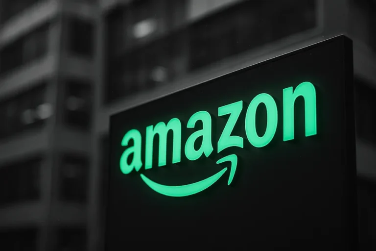 Amazon logo on a building facade