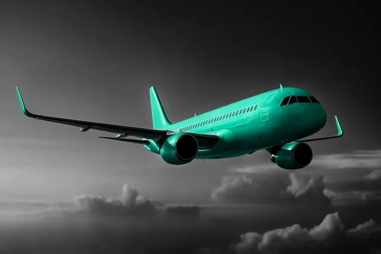 Airplane flying in the sky